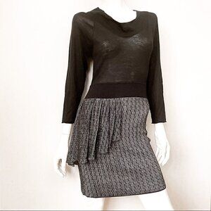 Yigal Azrouel New York Cashmere & Silk Asymmetrical Ruffle Dress  NWT, S
